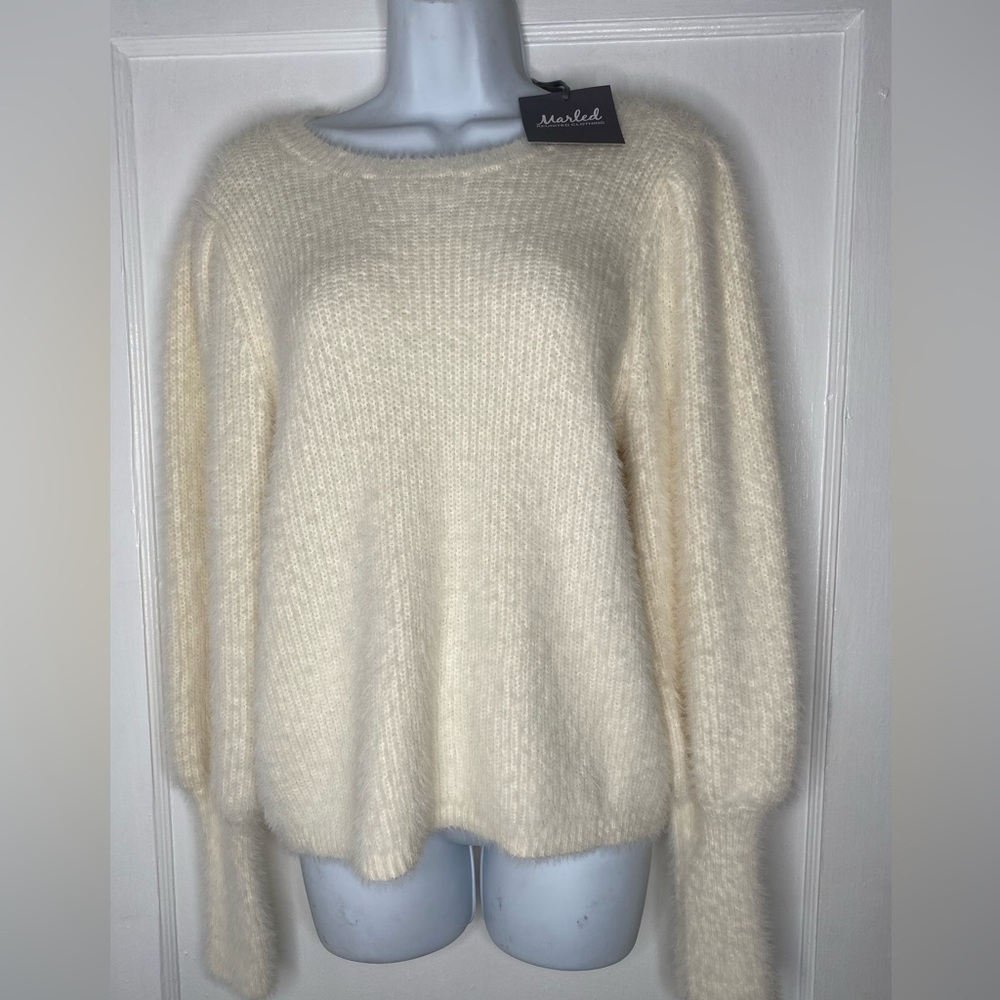 Anthropology NWT MARLED Reunited Clothing Women's Cream Sweater